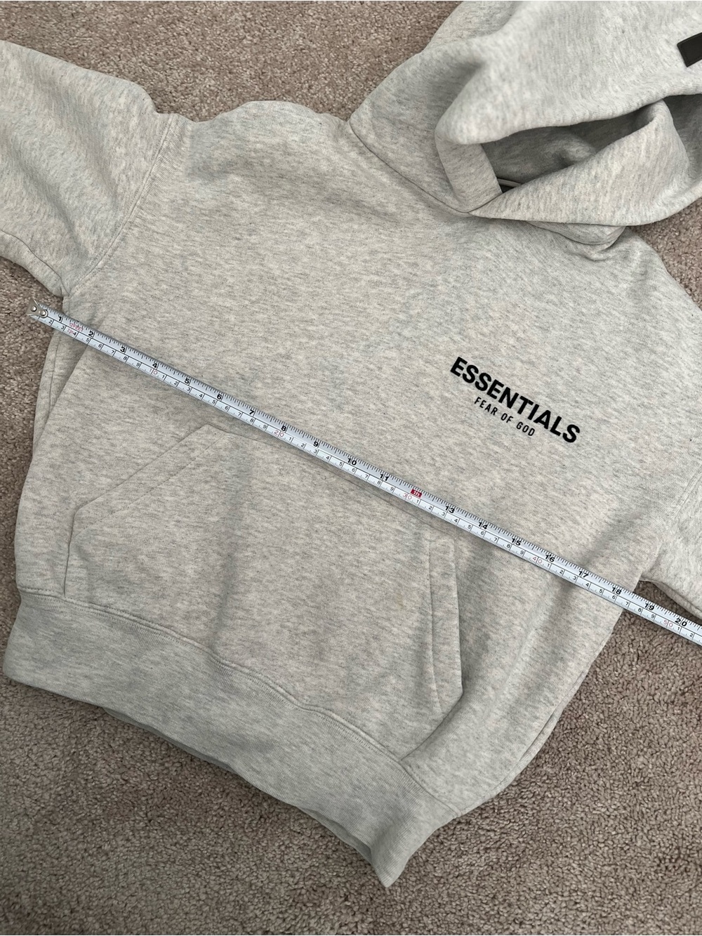 Fear of God ESSENTIALS Light Grey Logo Hoodie - kids - Picture 8 of 11